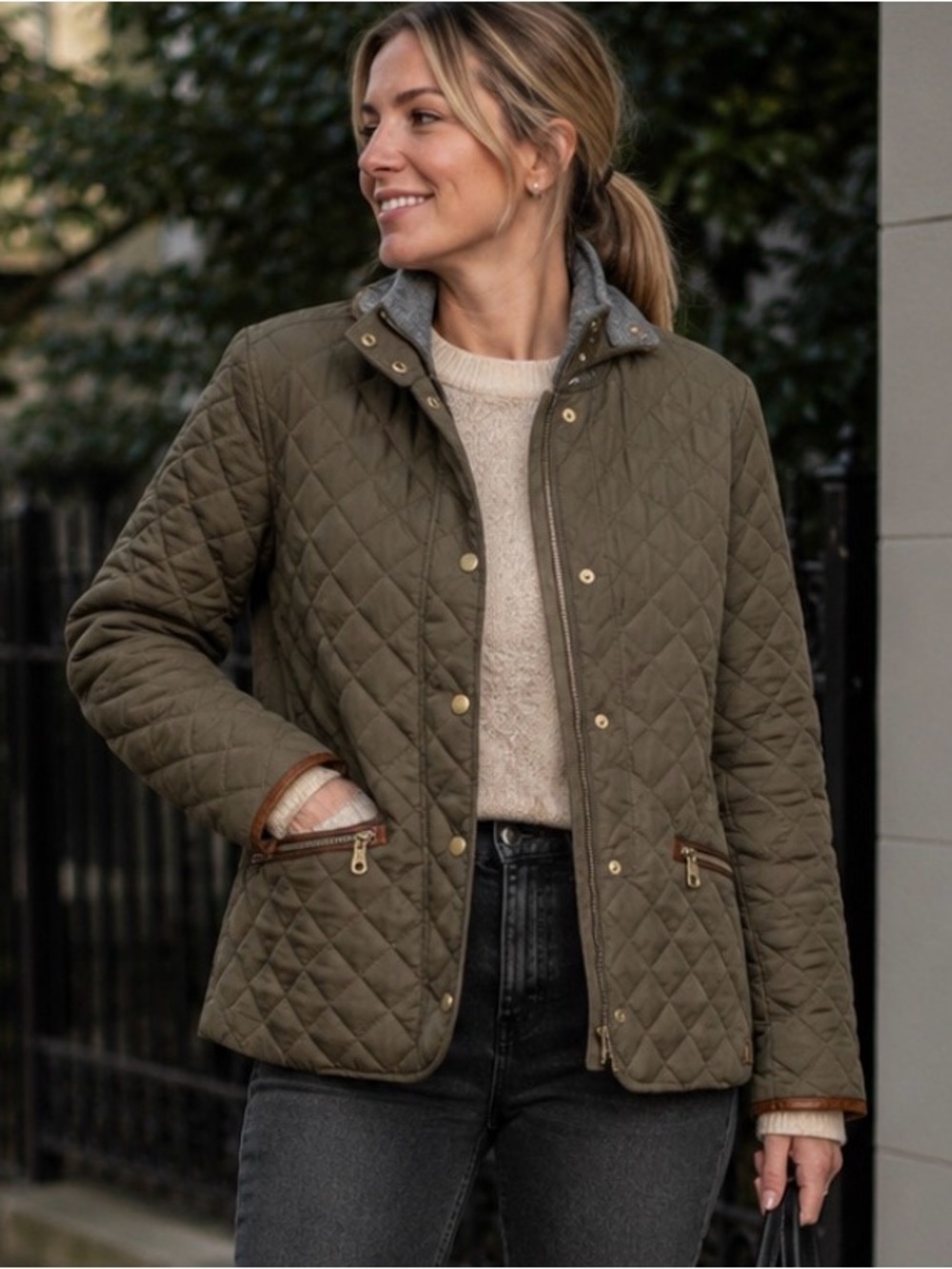 Massimo Dutti quilted field jacket